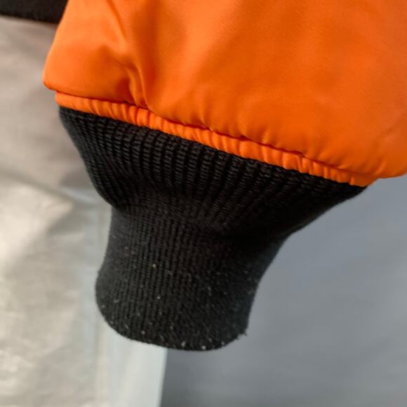 ALPHA INDUSTRIES Size 4XL Black Orange Nylon Reversible Bomber Jacket - Picture 9 of 11